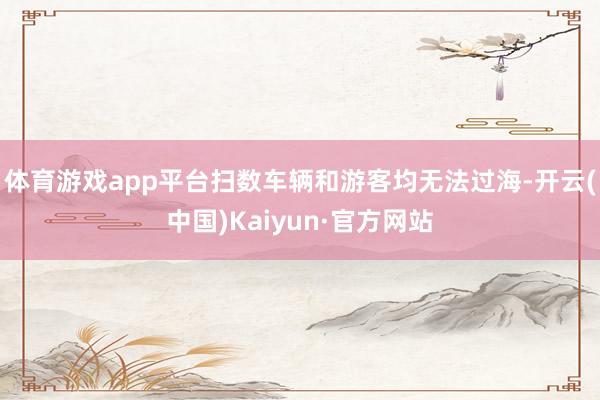 体育游戏app平台扫数车辆和游客均无法过海-开云(中国)Kaiyun·官方网站