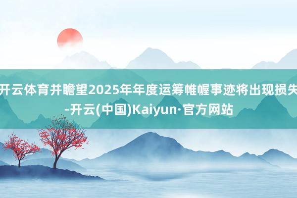 开云体育并瞻望2025年年度运筹帷幄事迹将出现损失-开云(中国)Kaiyun·官方网站