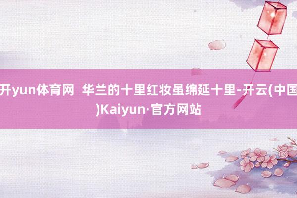 开yun体育网  华兰的十里红妆虽绵延十里-开云(中国)Kaiyun·官方网站