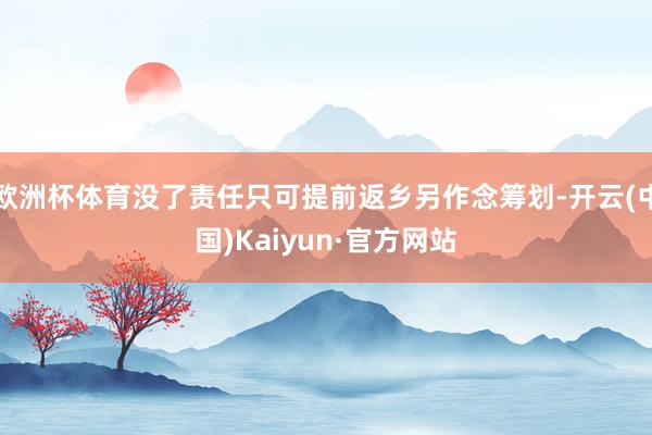 欧洲杯体育没了责任只可提前返乡另作念筹划-开云(中国)Kaiyun·官方网站