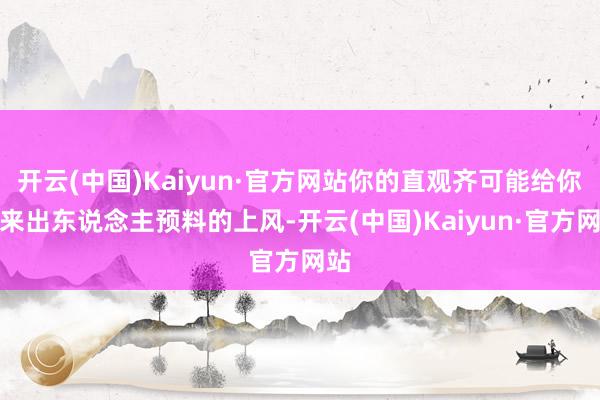 开云(中国)Kaiyun·官方网站你的直观齐可能给你带来出东说念主预料的上风-开云(中国)Kaiyun·官方网站