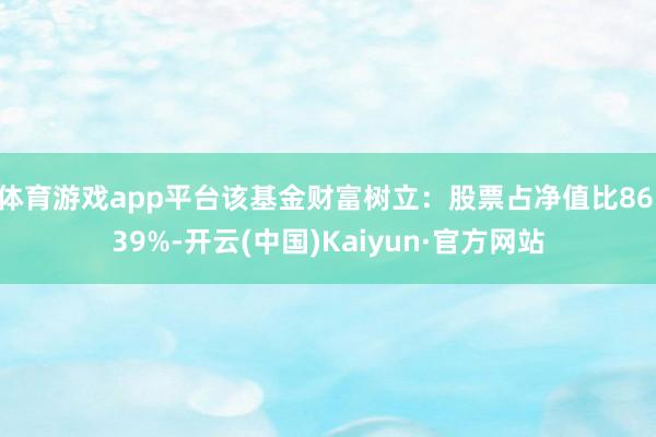 体育游戏app平台该基金财富树立：股票占净值比86.39%-开云(中国)Kaiyun·官方网站