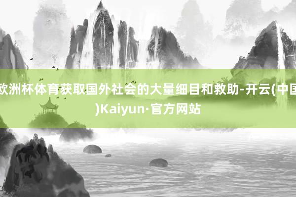 欧洲杯体育获取国外社会的大量细目和救助-开云(中国)Kaiyun·官方网站