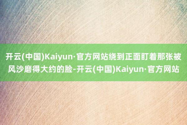 开云(中国)Kaiyun·官方网站绕到正面盯着那张被风沙磨得大约的脸-开云(中国)Kaiyun·官方网站
