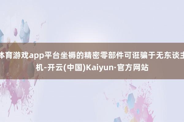 体育游戏app平台坐褥的精密零部件可诳骗于无东谈主机-开云(中国)Kaiyun·官方网站